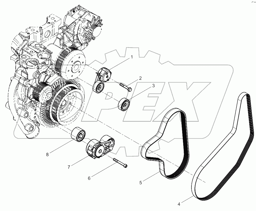  Tensioner And Belt Group