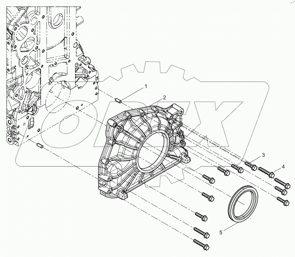  Cylinder block front cover Set