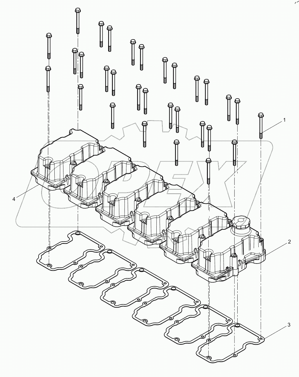  Cylinder head cover set