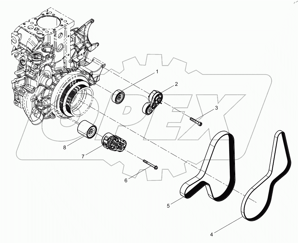  Tensioner And Belt Group