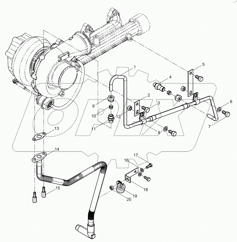  Turbocharger Oil Pipe Group
