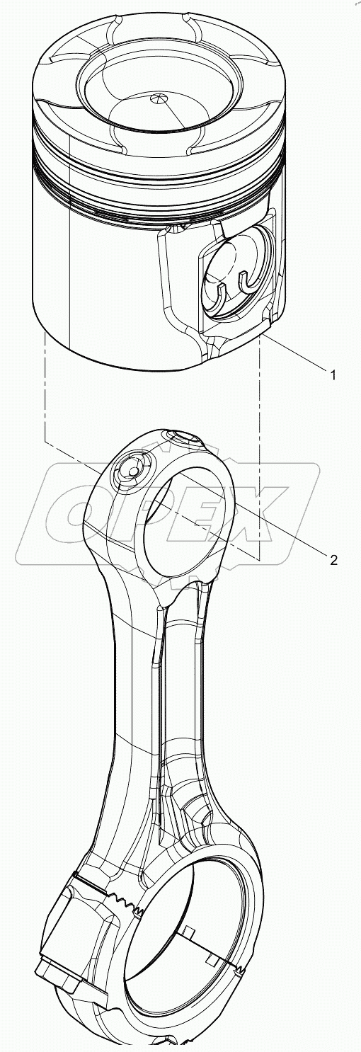  Connecting rod and piston  group
