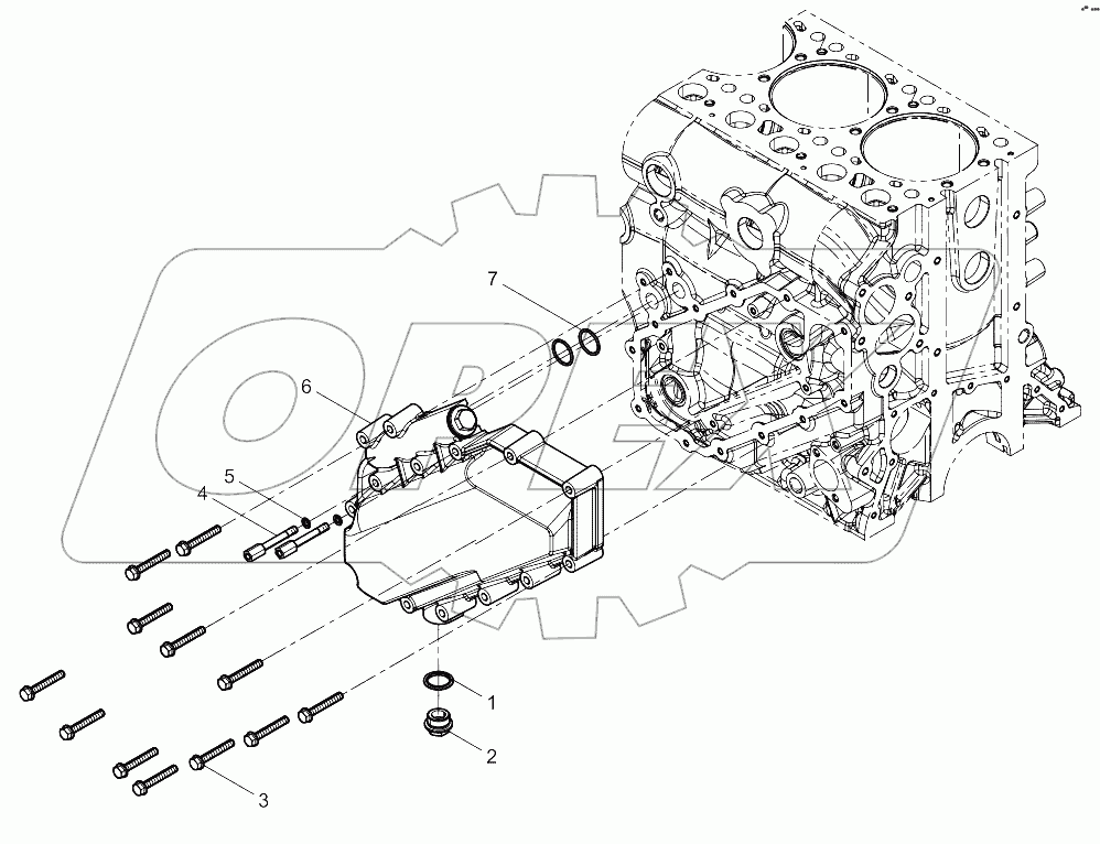  Oil cooler cap assembly
