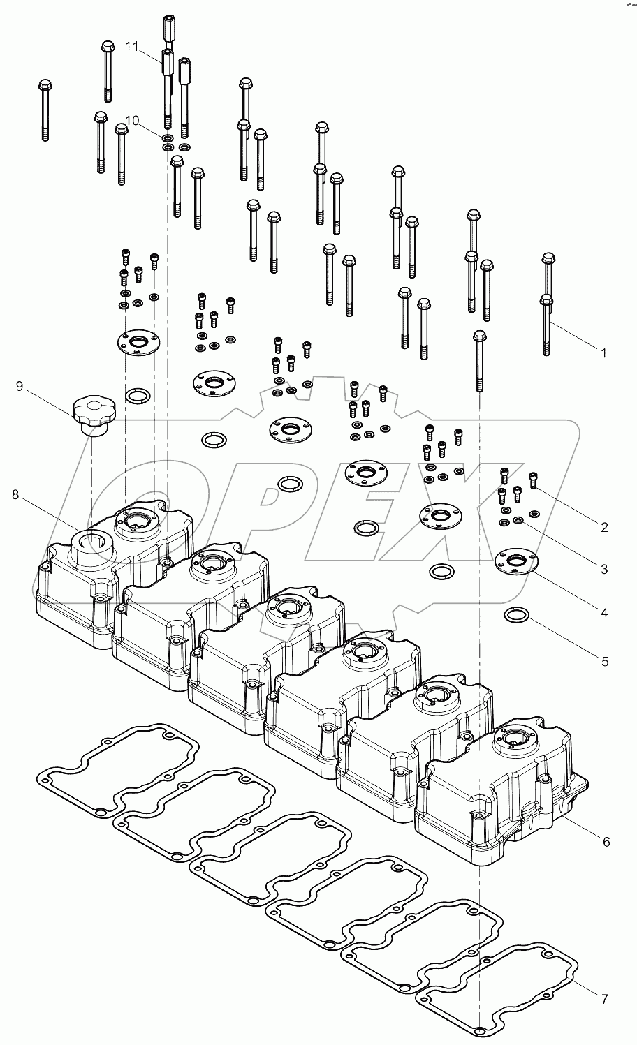  Cylinder head cover set