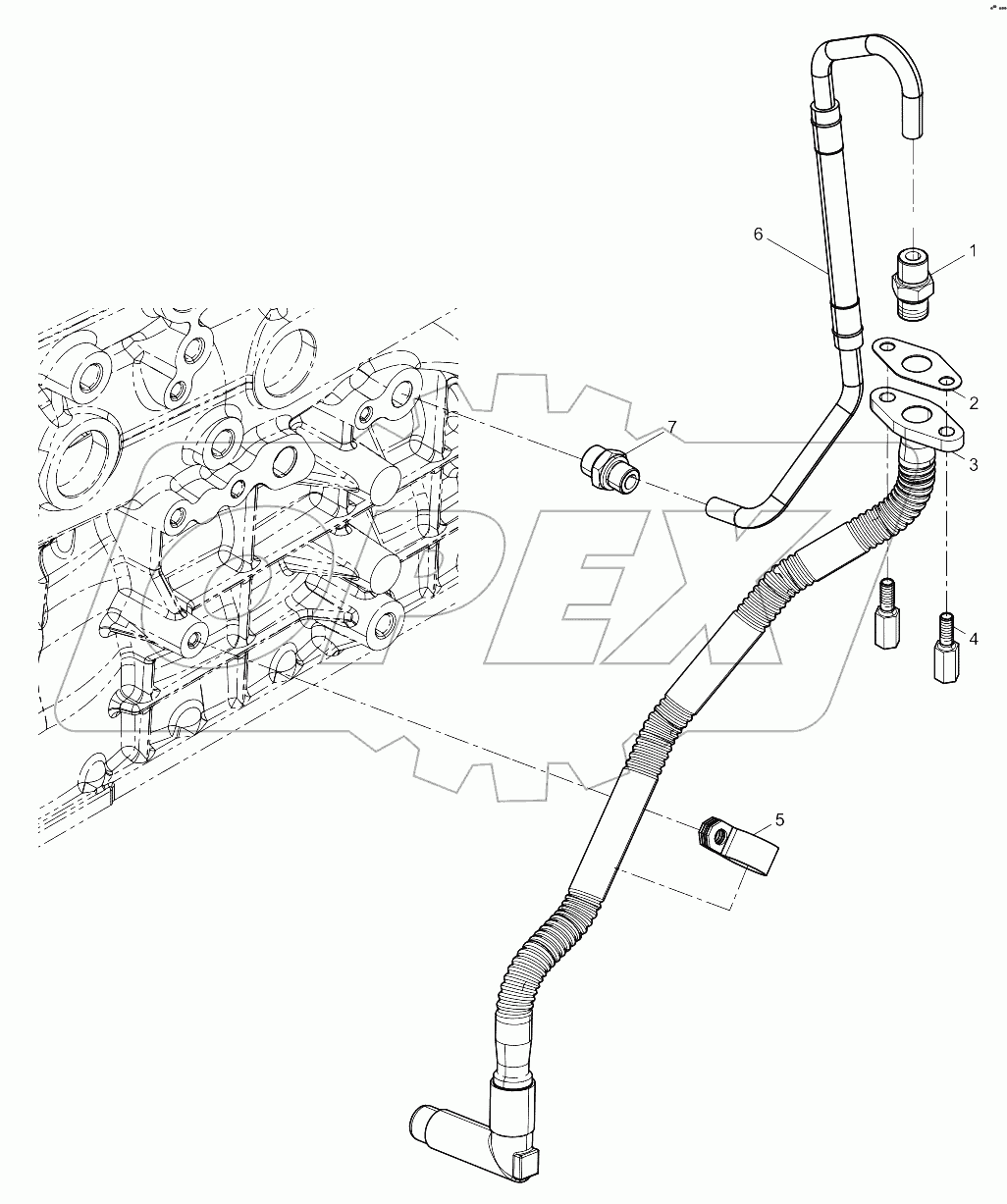  Turbocharger Oil Pipe Group