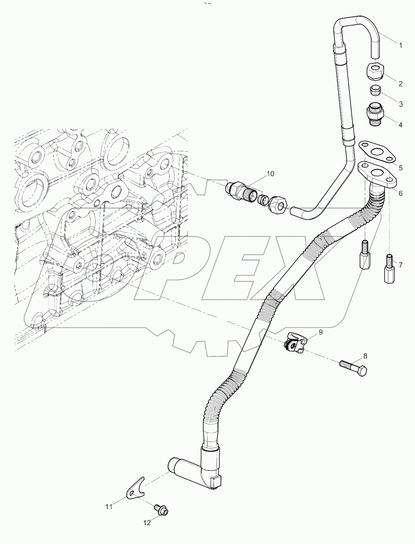  Turbocharger Oil Pipe Group