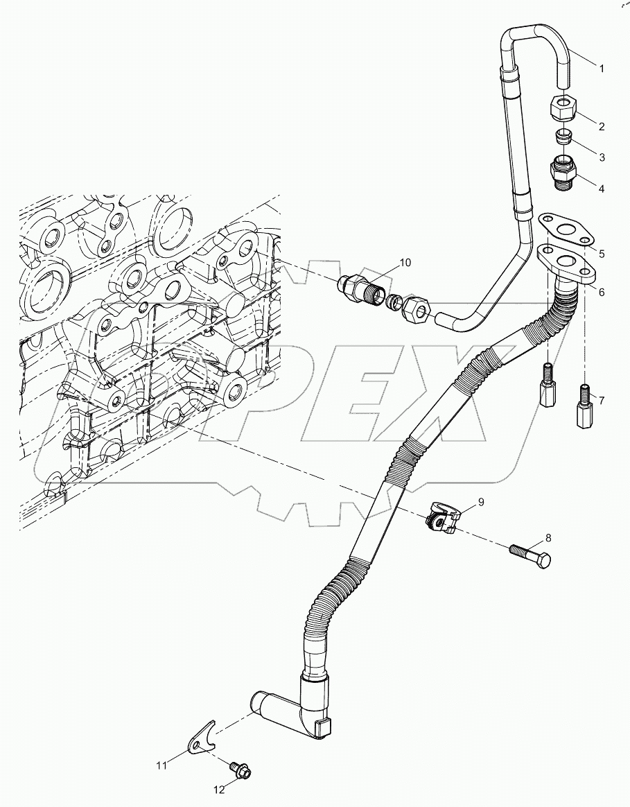  Turbocharger Oil Pipe Group