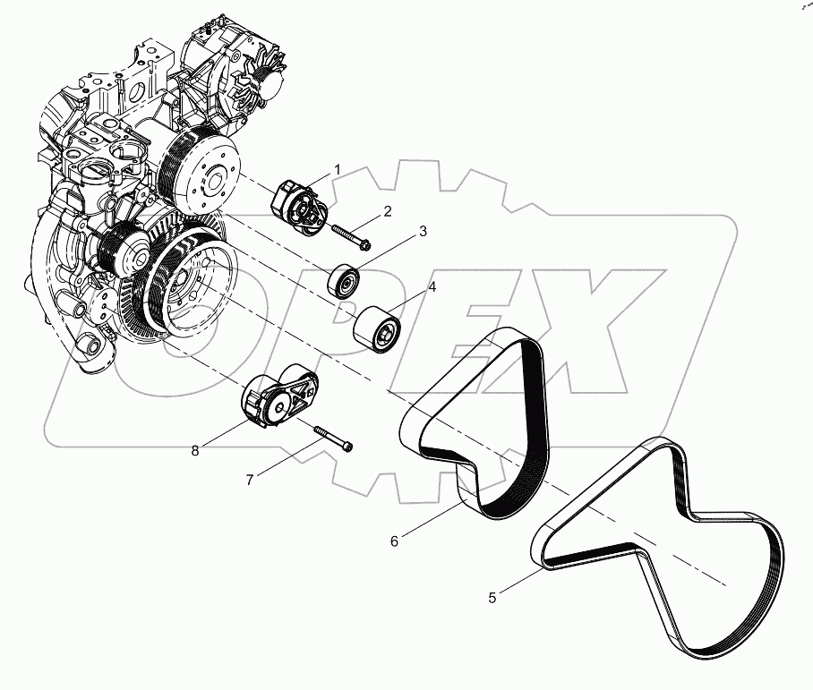  Tensioner And Belt Group