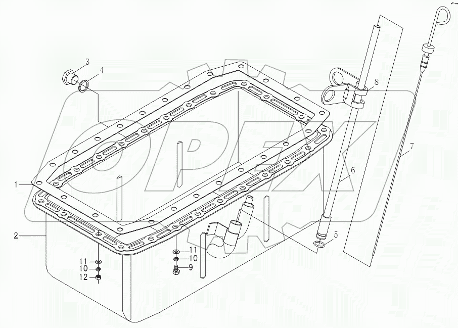 Oil Sump and Dipstick Assembly