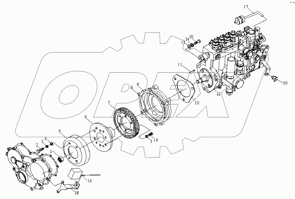Injection Pump and Mounting Assembly