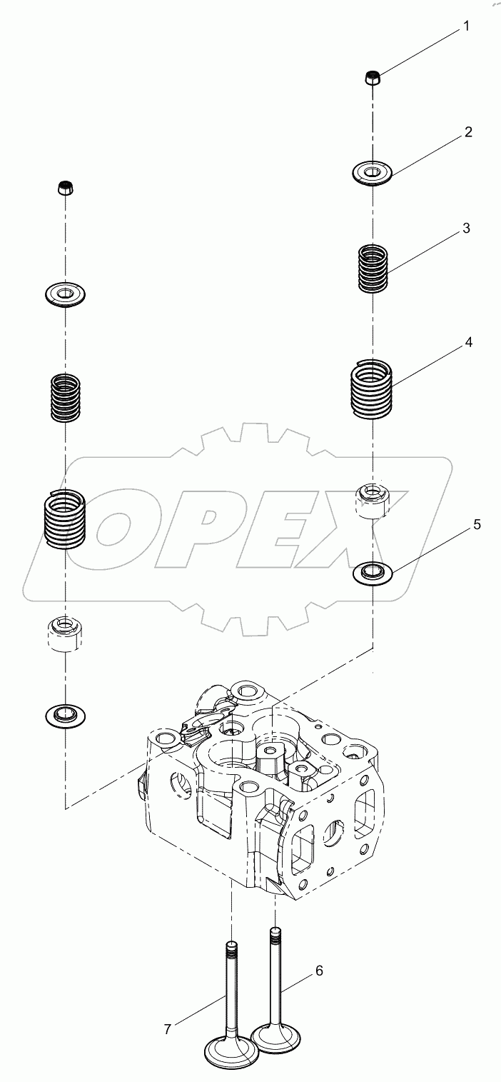  Intake and exhaust valve set