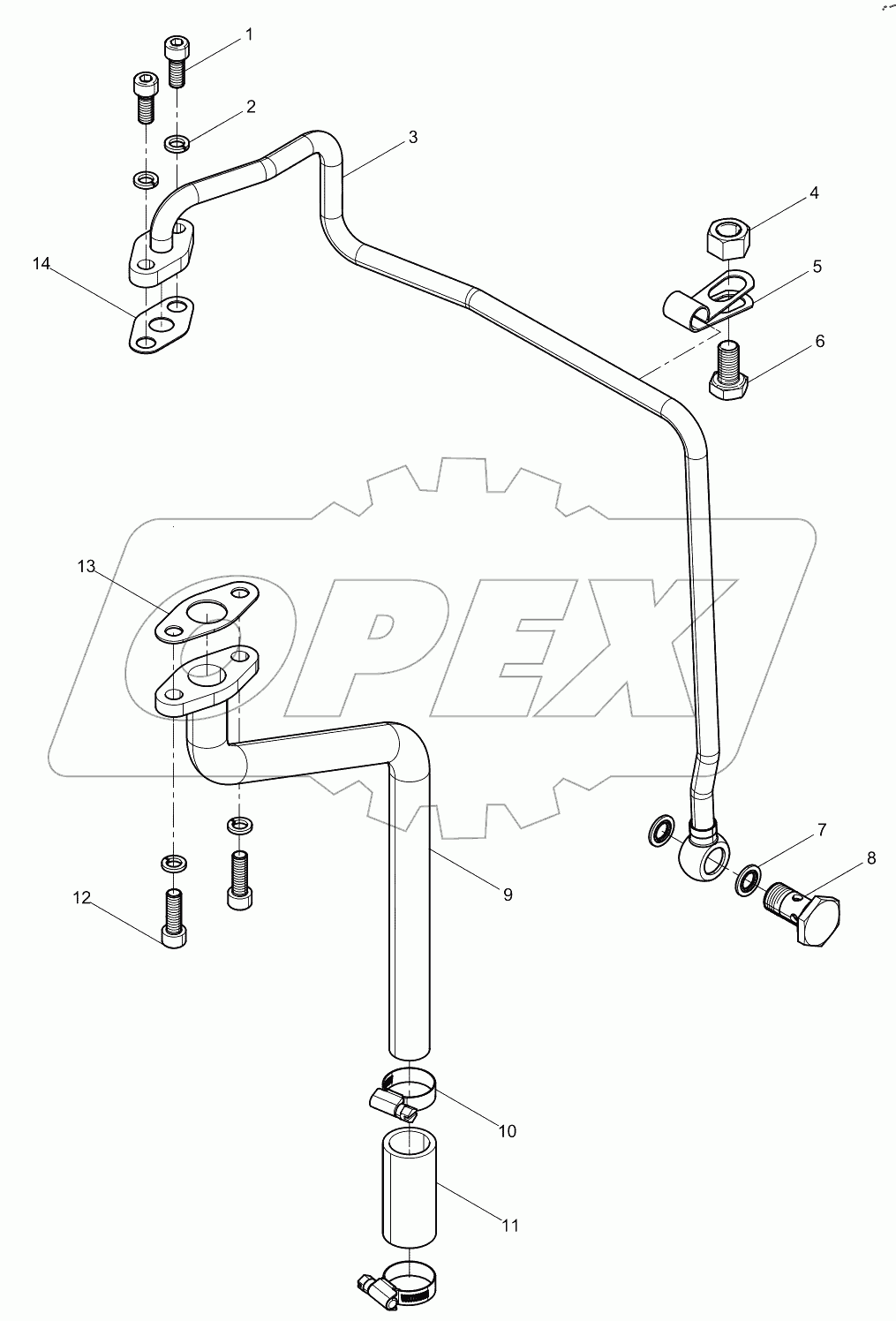  Oil pipe assembly of turbocharger