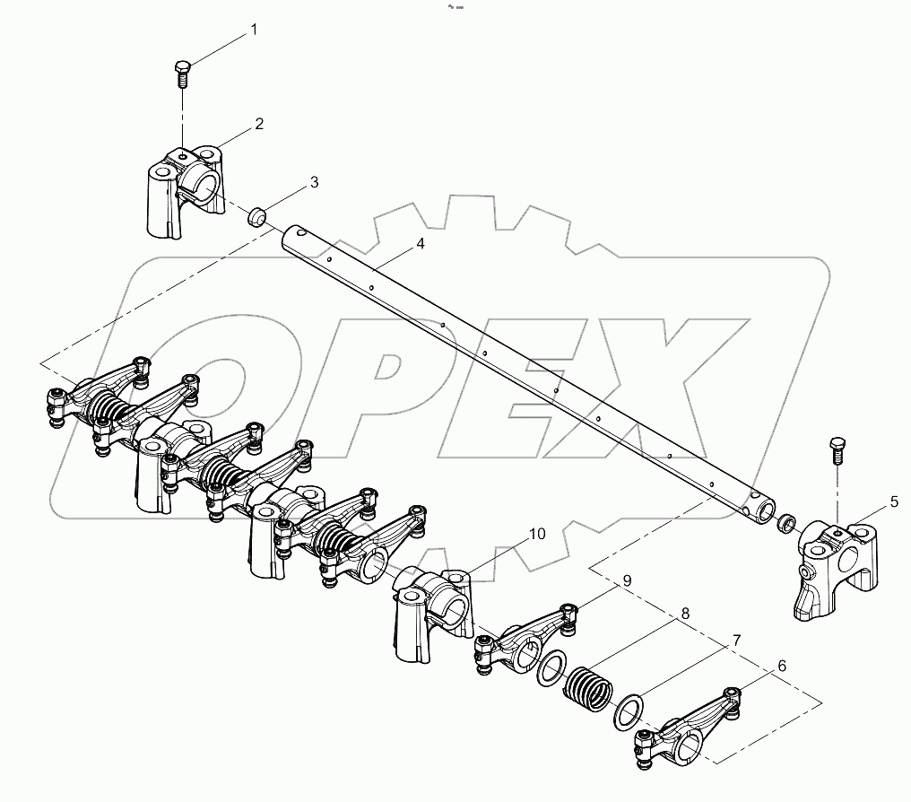  Integrated Rocker Arm Shaft Assembly