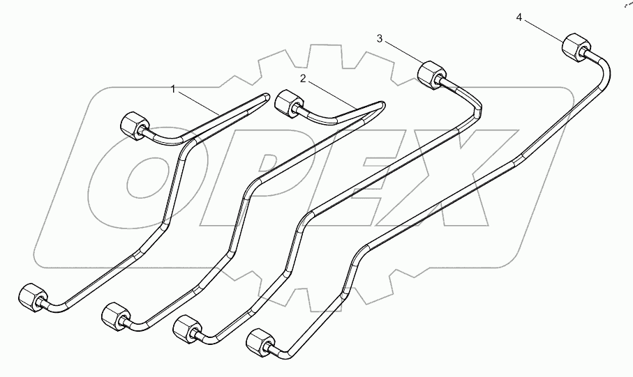  Сборка топливопровода высокого давления