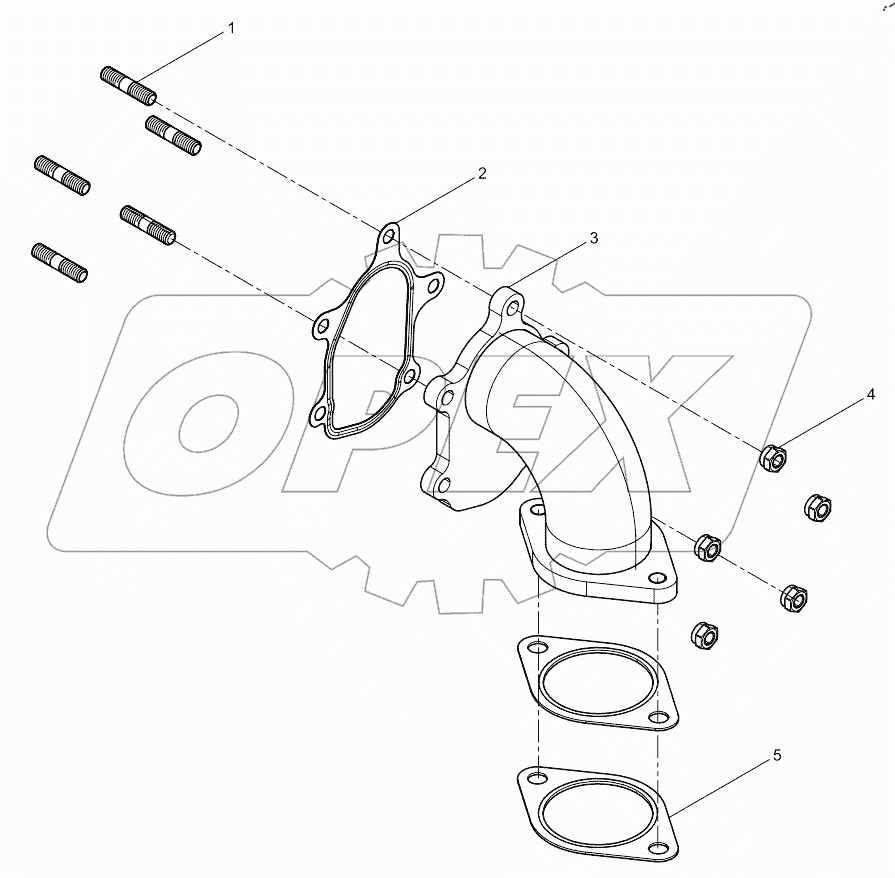  Задний выпускной коллектор