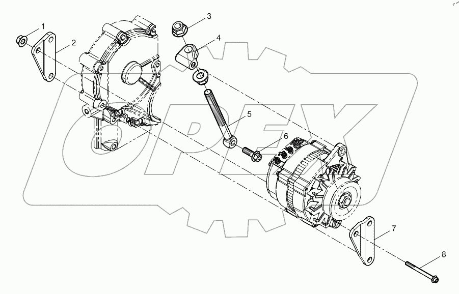 Кронштейн генератора