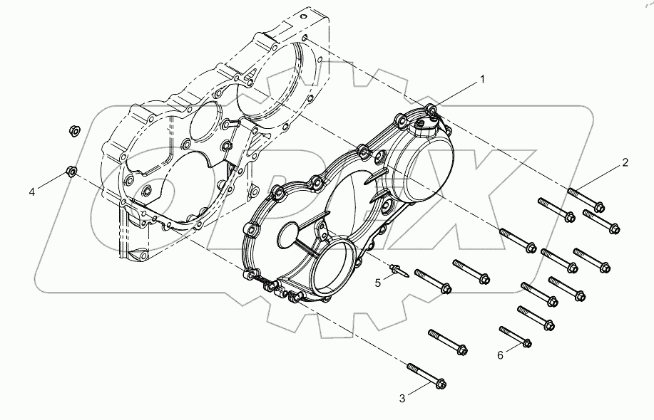  Крышка корпуса передачи