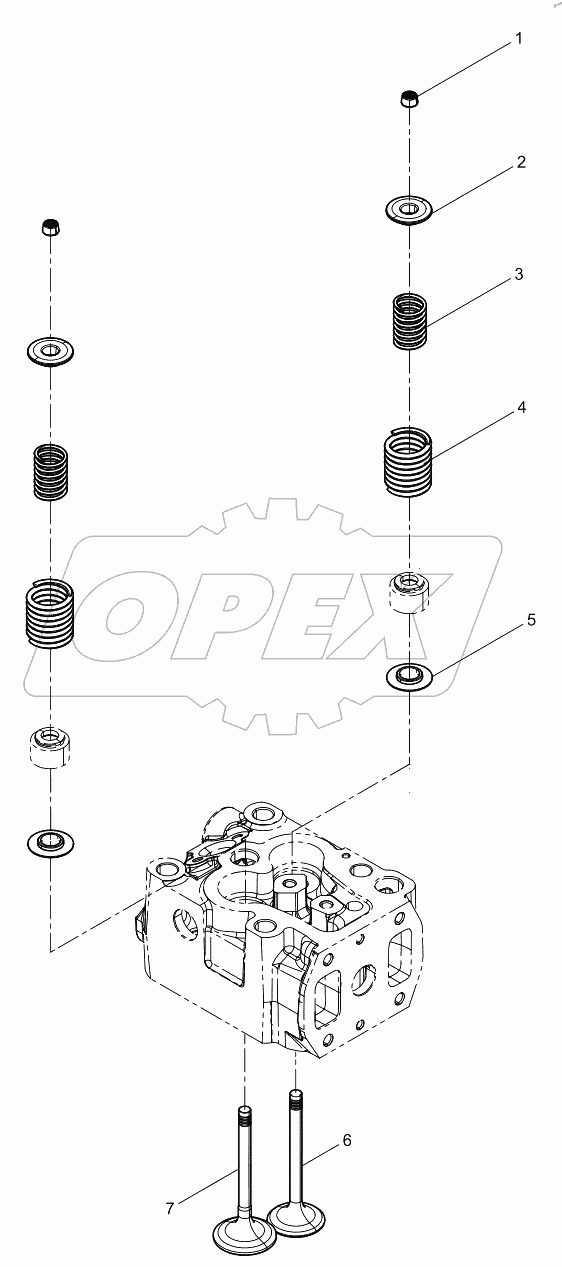  Комплект впускных и выпускных клапанов