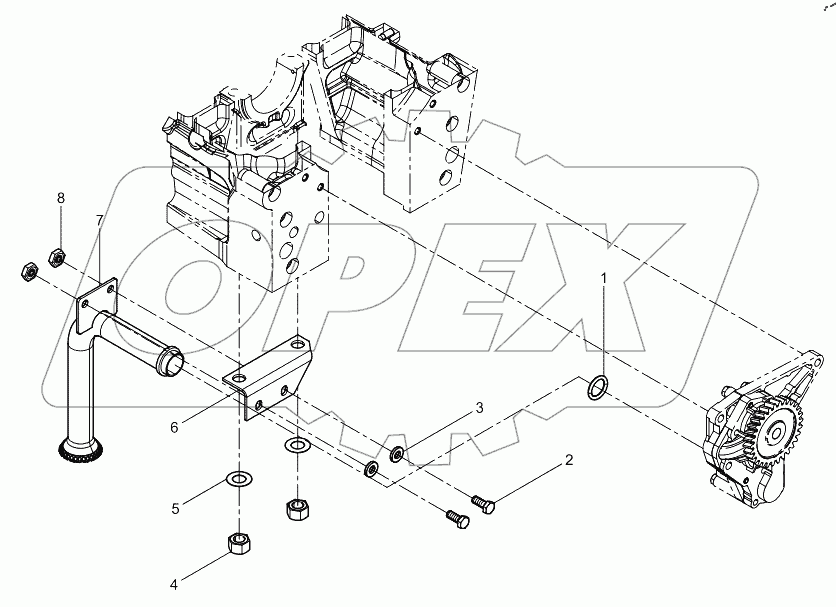  Впускная масляная труба в сборе