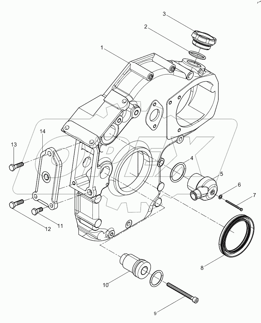  Подсборка передней крышки