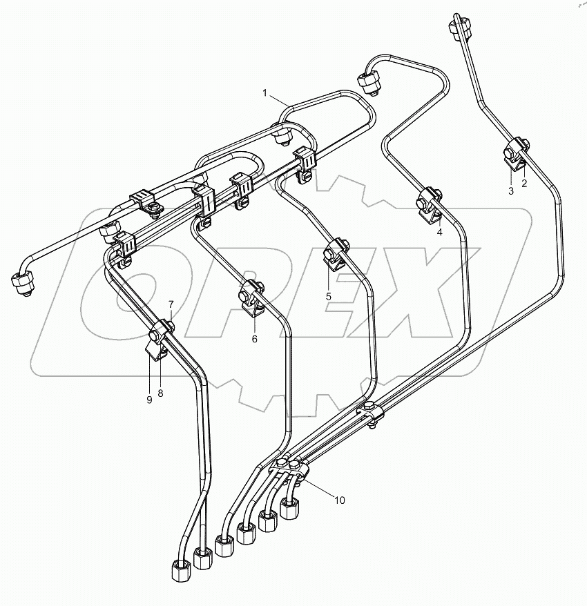  Топливопровод высокого давления в сборе
