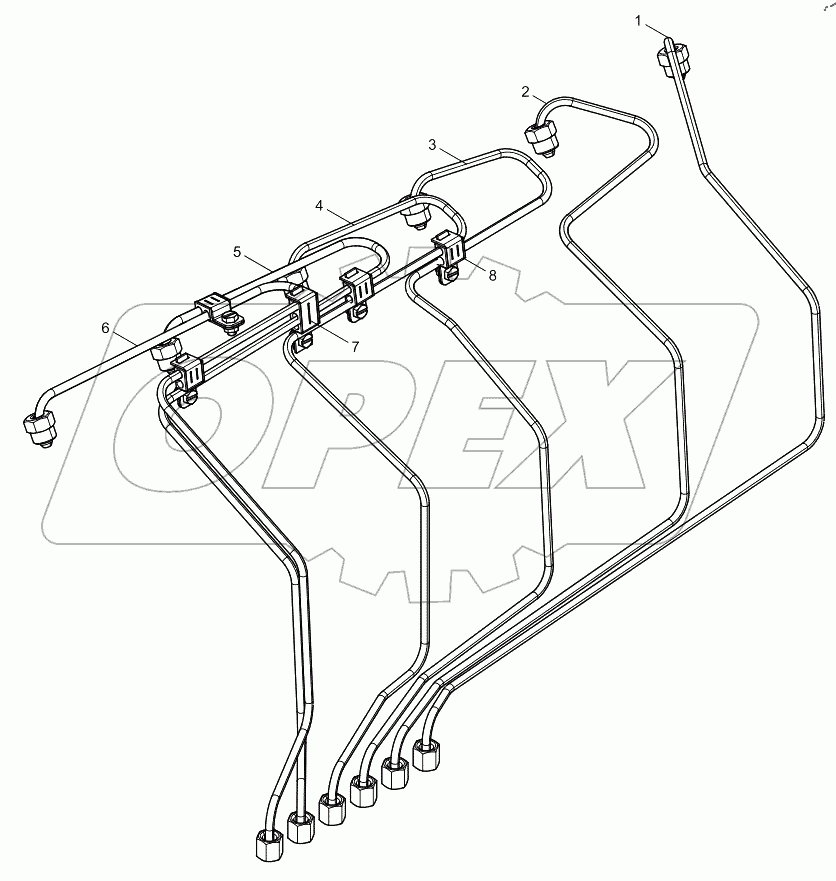  Топливопровод высокого давления в сборе