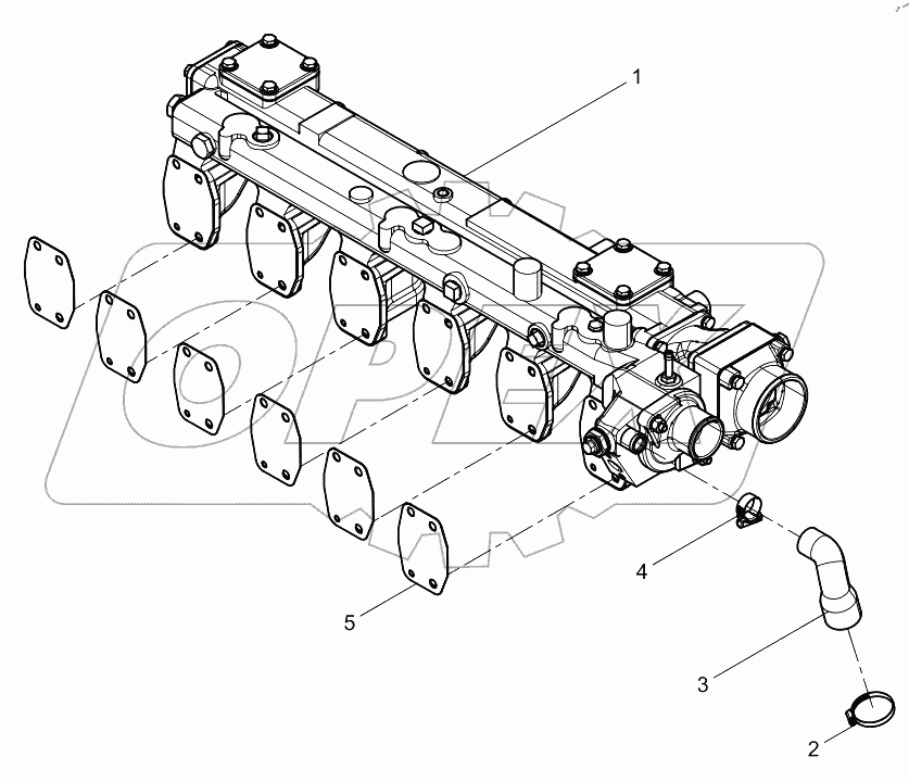  Впускной коллектор в сборе