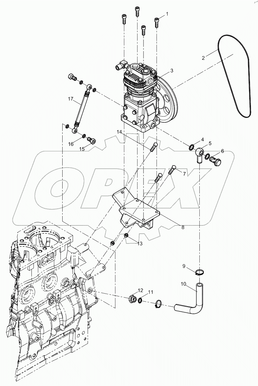  Воздушный компрессор в сборе