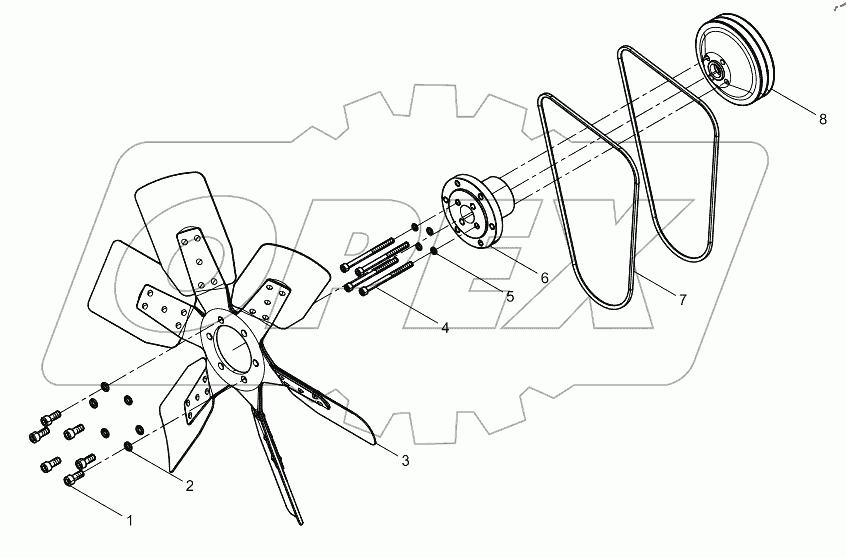  Шкив водяного насоса в сборе