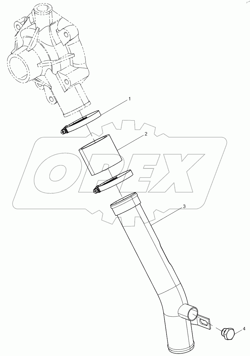  Соединительная труба впуска воды в сборе