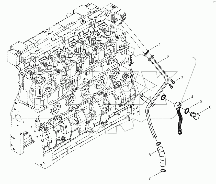  Труба охлаждающей воды в сборе