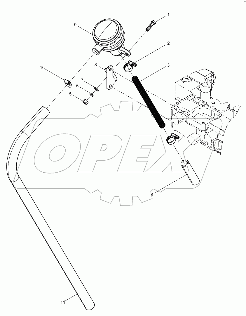  Комплект системы вентиляции картера