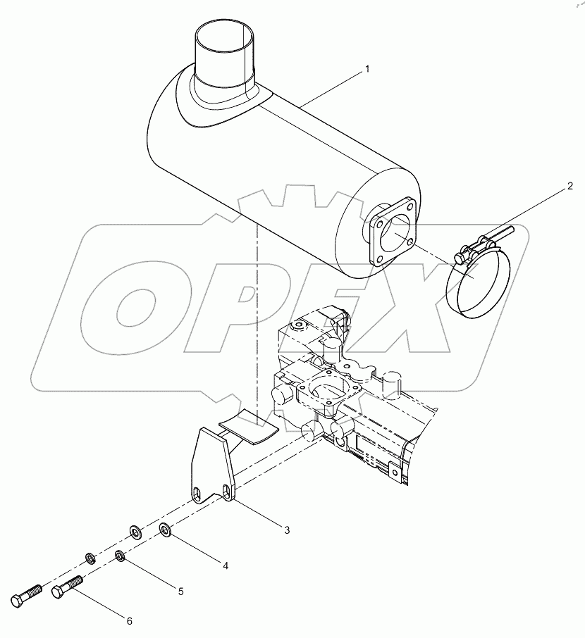  Глушитель в сборе