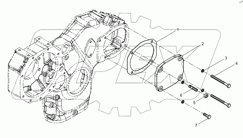  Крышка гидронасоса в сборе