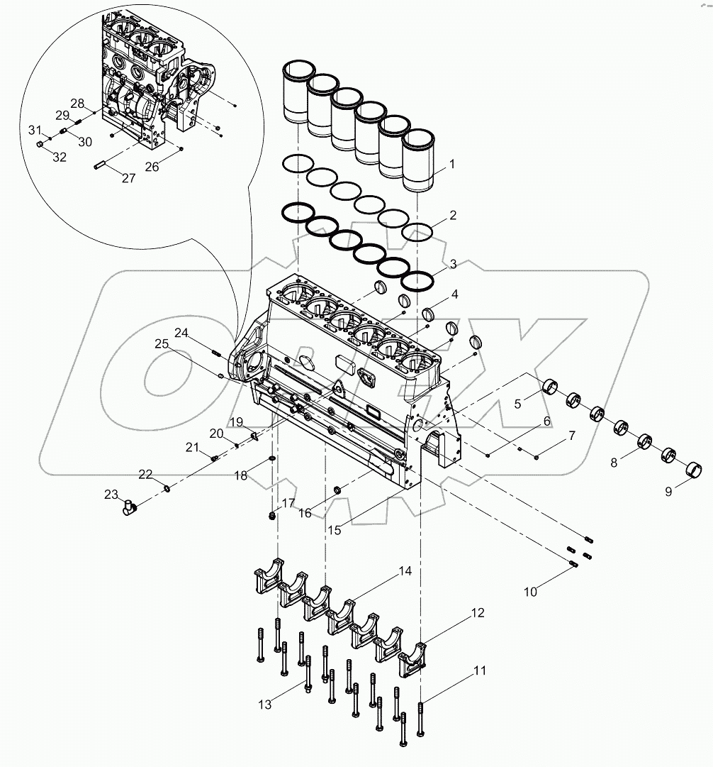  Cylinder block subassembly