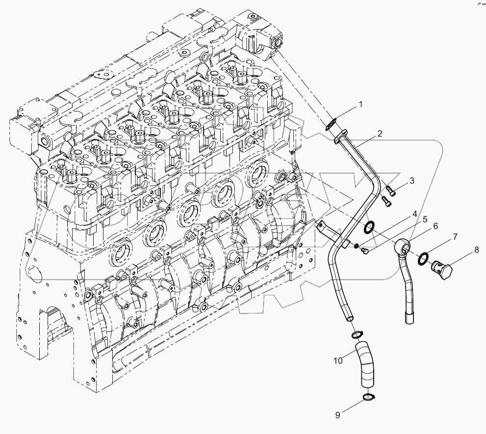  Cooling water pipe assembly