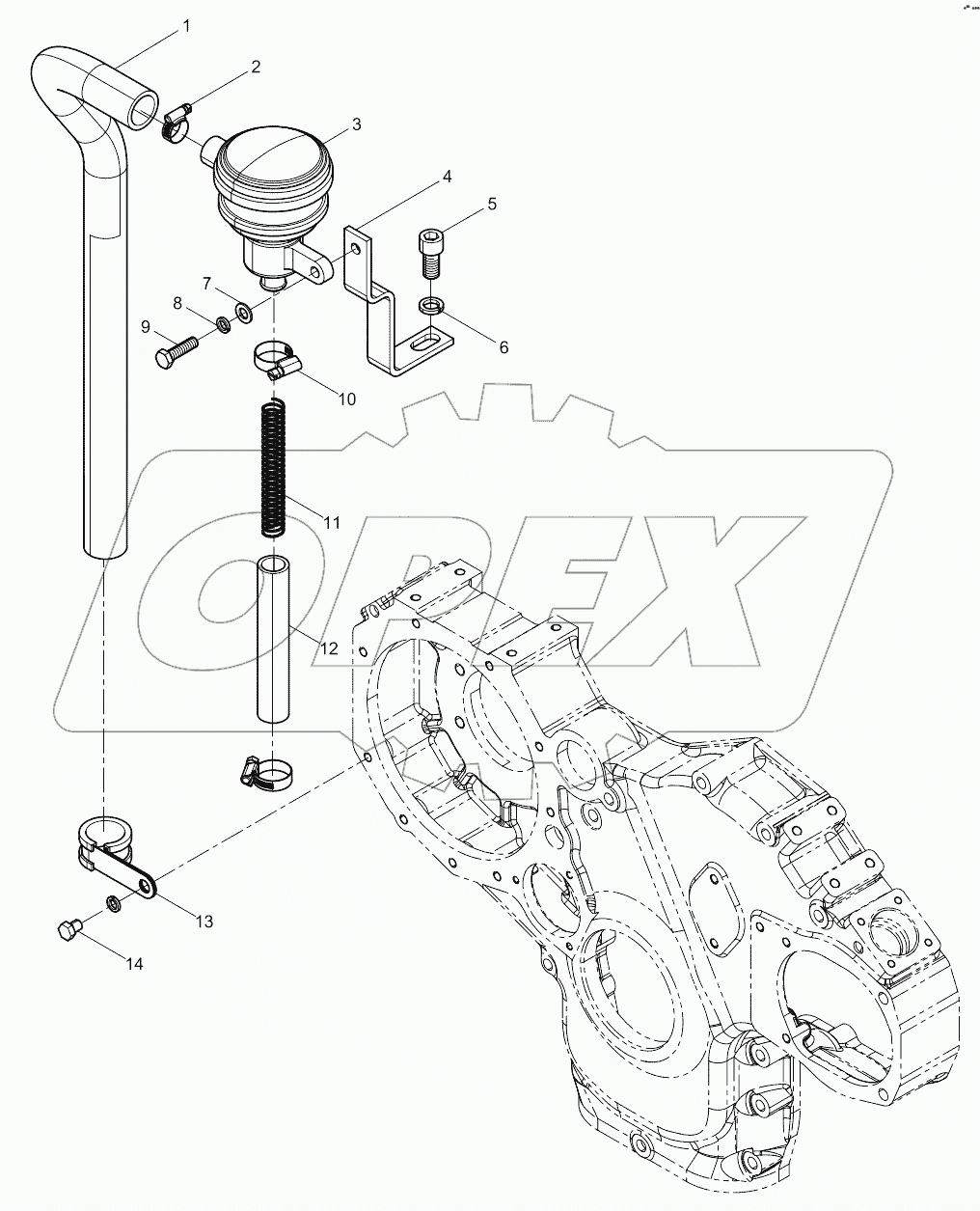  Crankcase ventilation device assembly