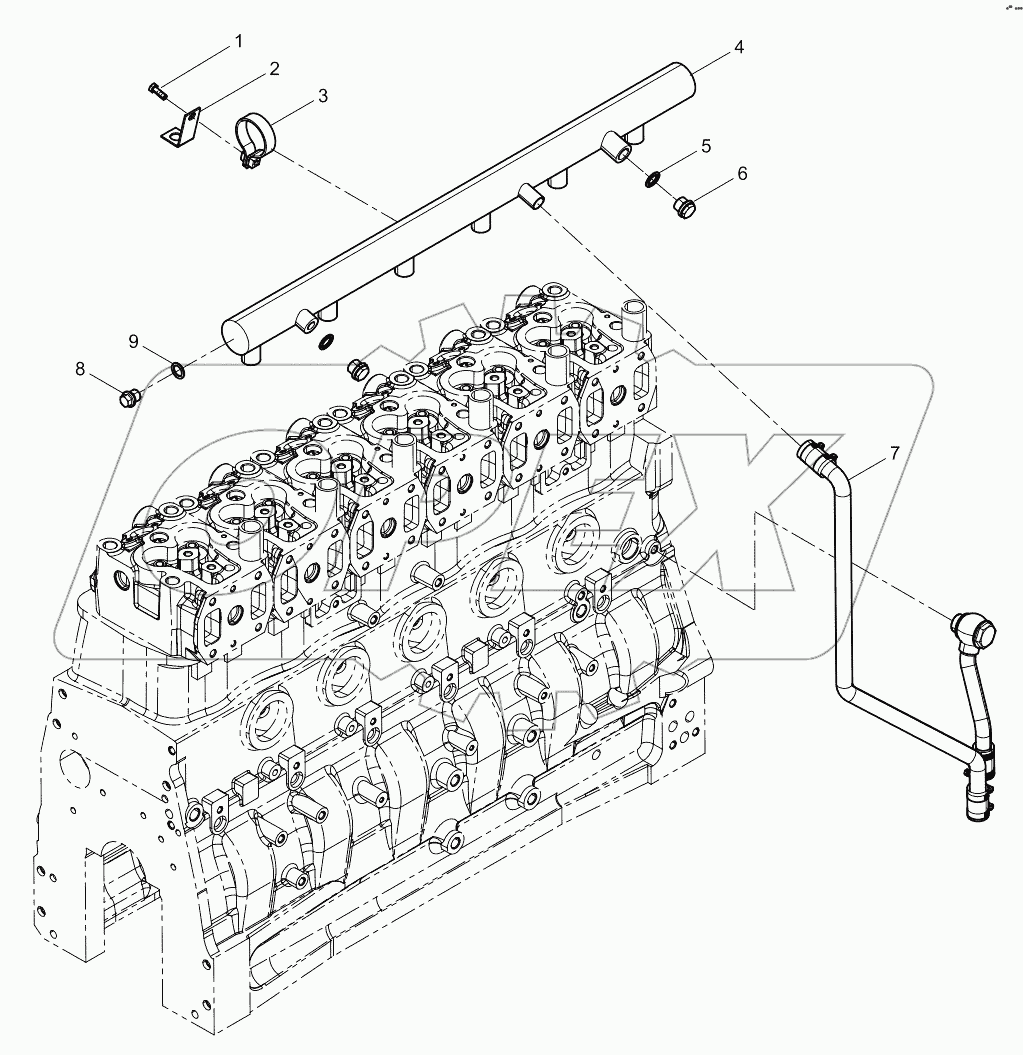 Cooling water pipe assembly