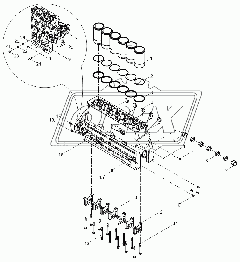 Cylinder block subassembly