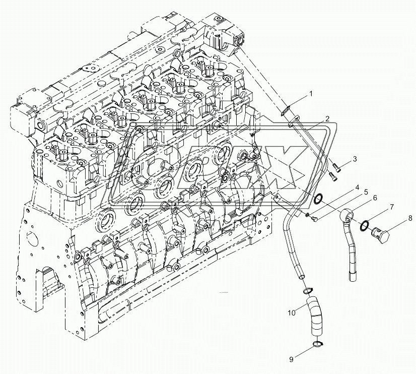 Cooling water pipe assembly