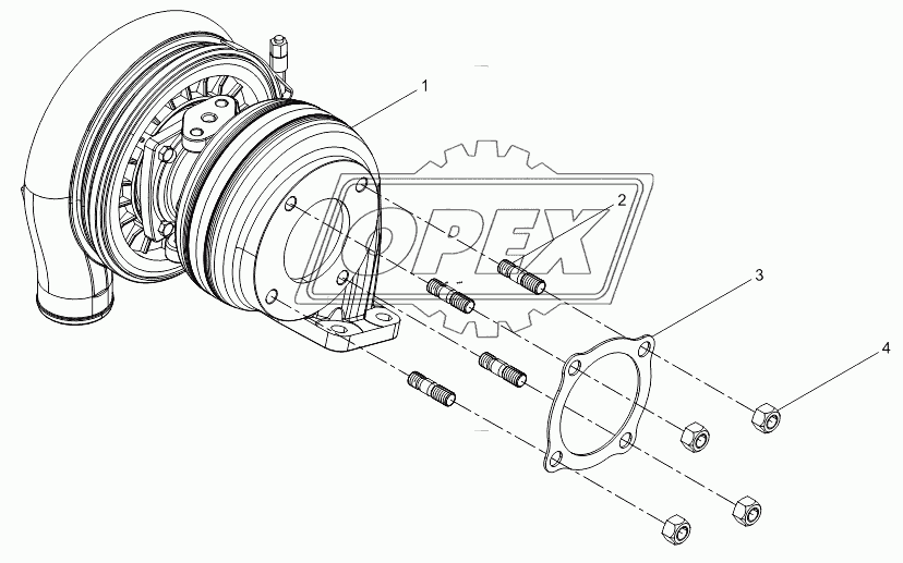Exhaust gas turbocharger assembly
