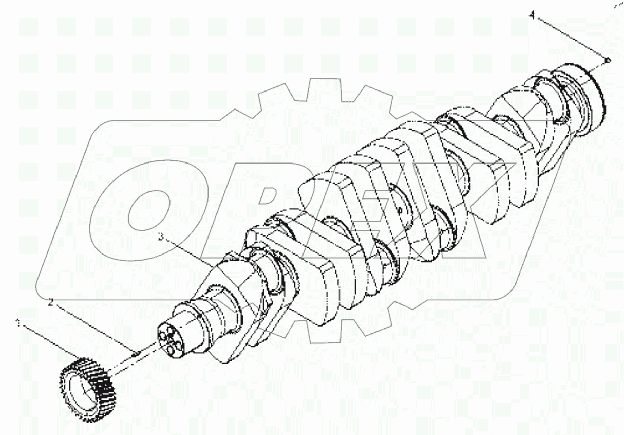  13032128+001 Crankshaft assembly