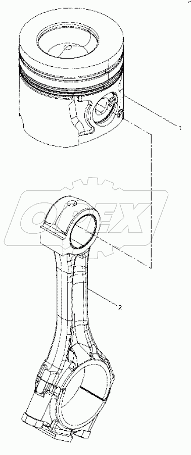  13057365 Piston and connecting rod group