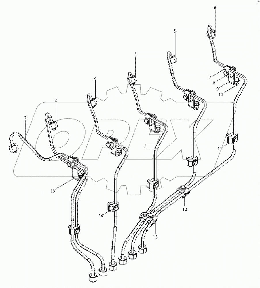  High pressure fuel injection pipe group