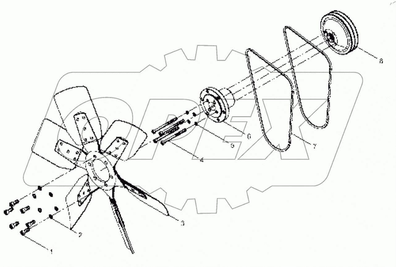  Water pump pulley assembly