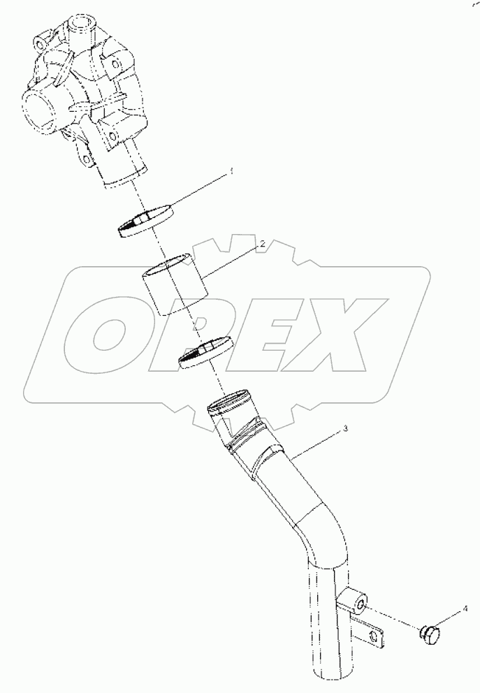 Water interlet joint pipe assembly