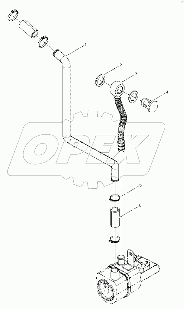  13050760 Water pipe subassembly of oil cooler
