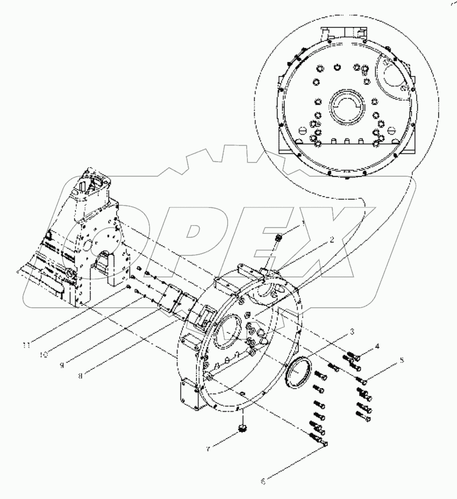  Flywheel housing group