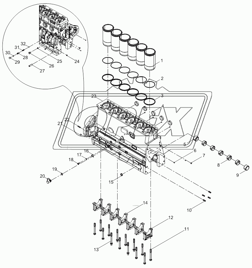 Cylinder block subassembly