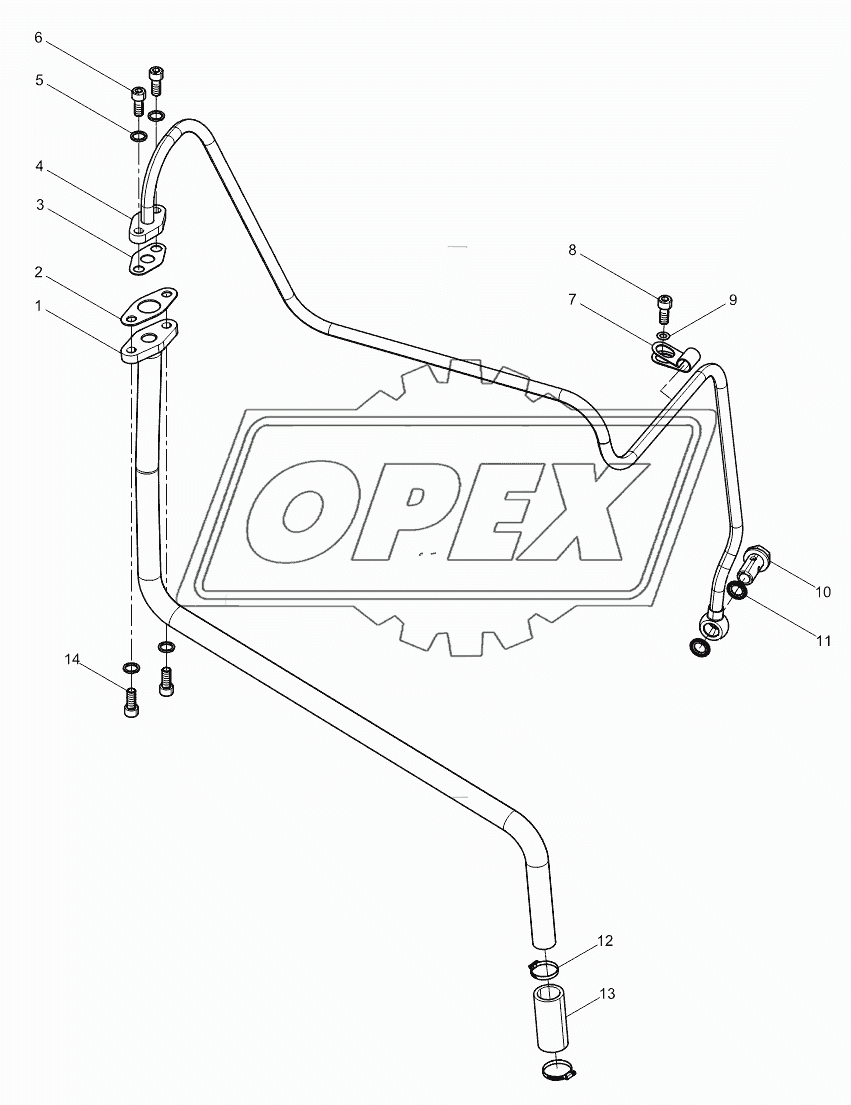 Supercharger lube tube assembly